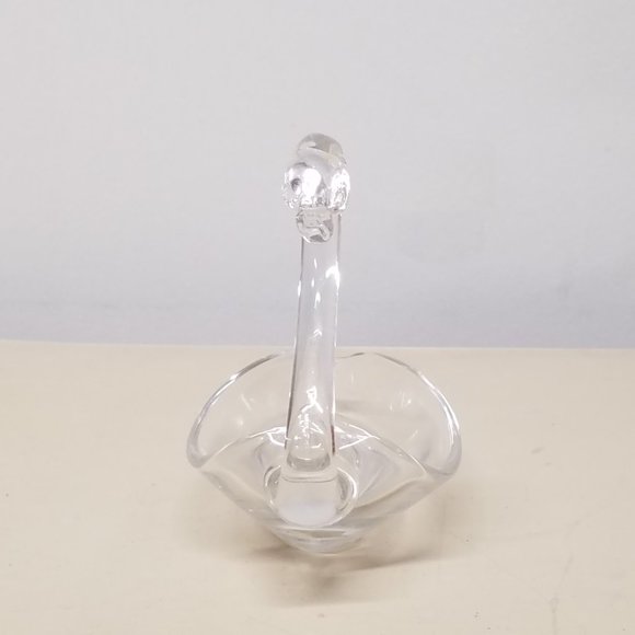 Duncan Miller Clear Blown Glass Swan Mother and Cygnet Dish Set - Picture 9 of 13